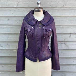 Women's Purple Danier Leather Jacket